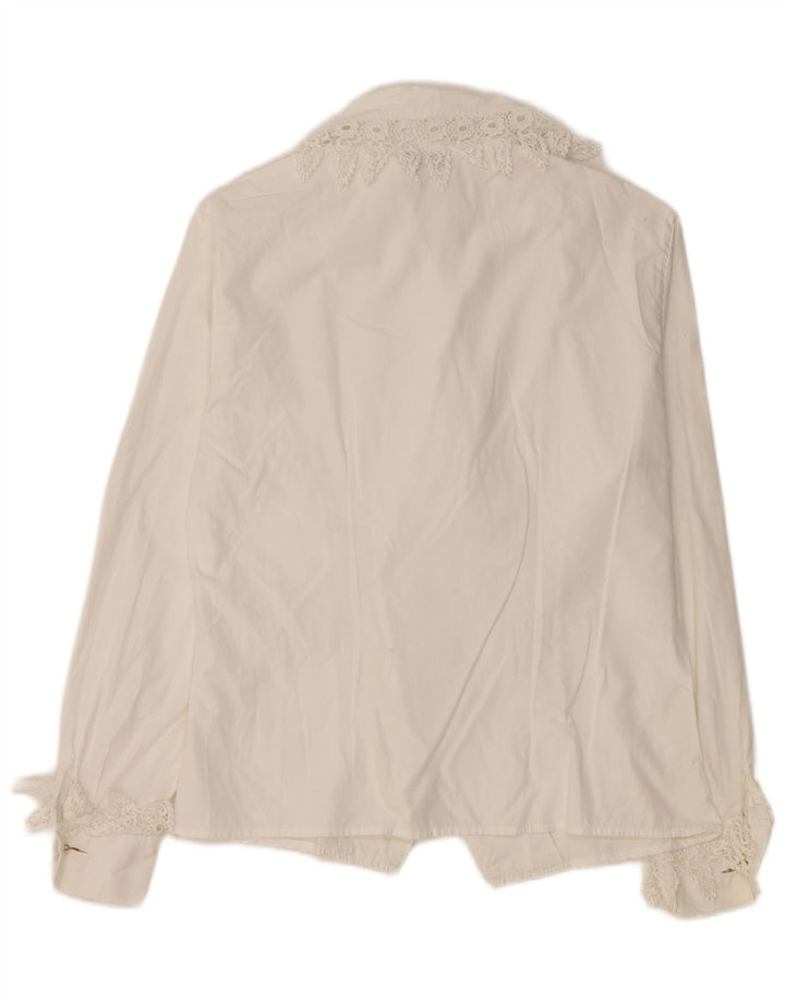 Giulia Galanti Damen Hemdbluse UK 14 Mittelweiß