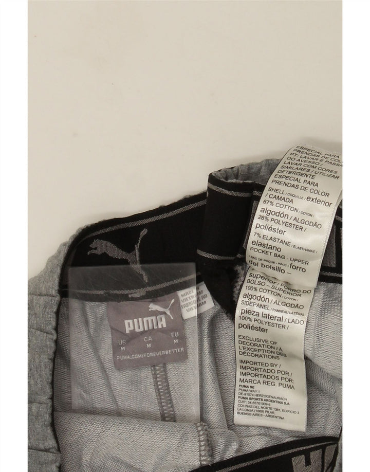 Puma Herren-Sportshorts aus mittelgrauer Colourblock-Baumwolle