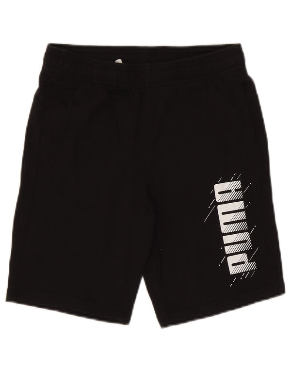 Puma Boys Graphic Sport Shorts 9–10 Jahre, schwarze Baumwolle