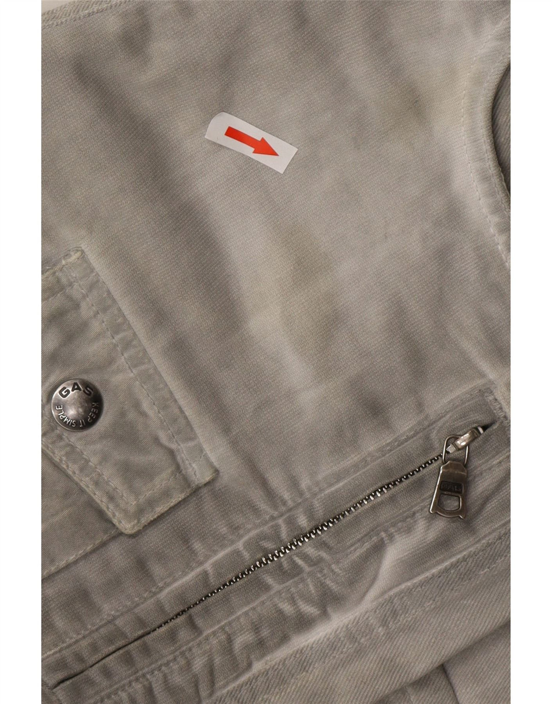 GAS Herren Cargo Straight Jeans W36 L31 Graue Baumwolle