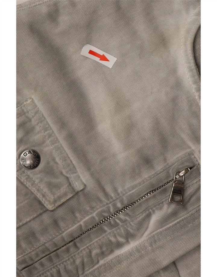 GAS Herren Cargo Straight Jeans W36 L31 Graue Baumwolle