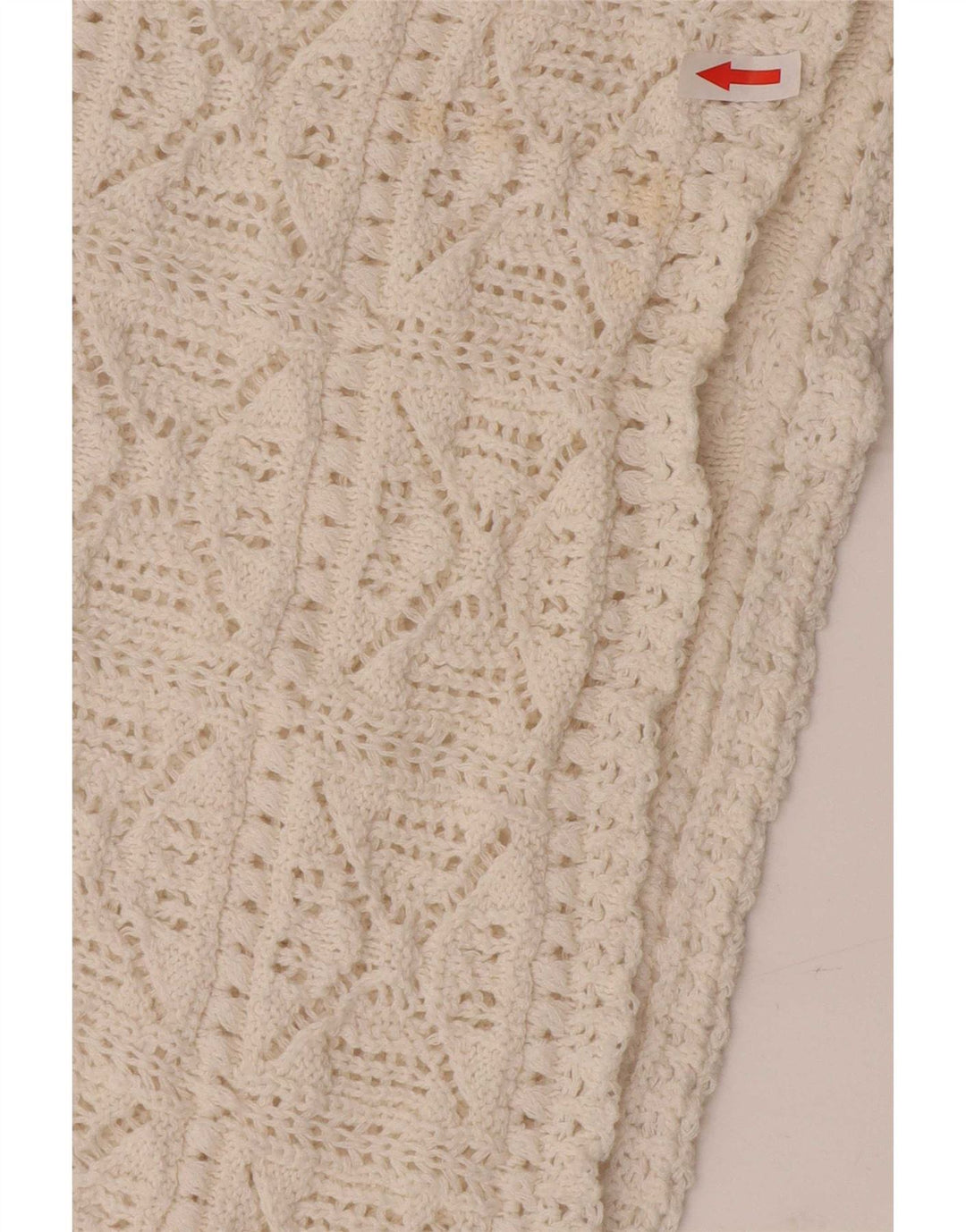 Zara Damen-Oversize-Häkelblusenoberteil, UK-Größe 10, Größe S, weiße Baumwolle