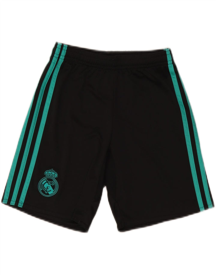 ADIDAS Boys Real Madrid Sport Shorts 9-10 Years  Black Polyester