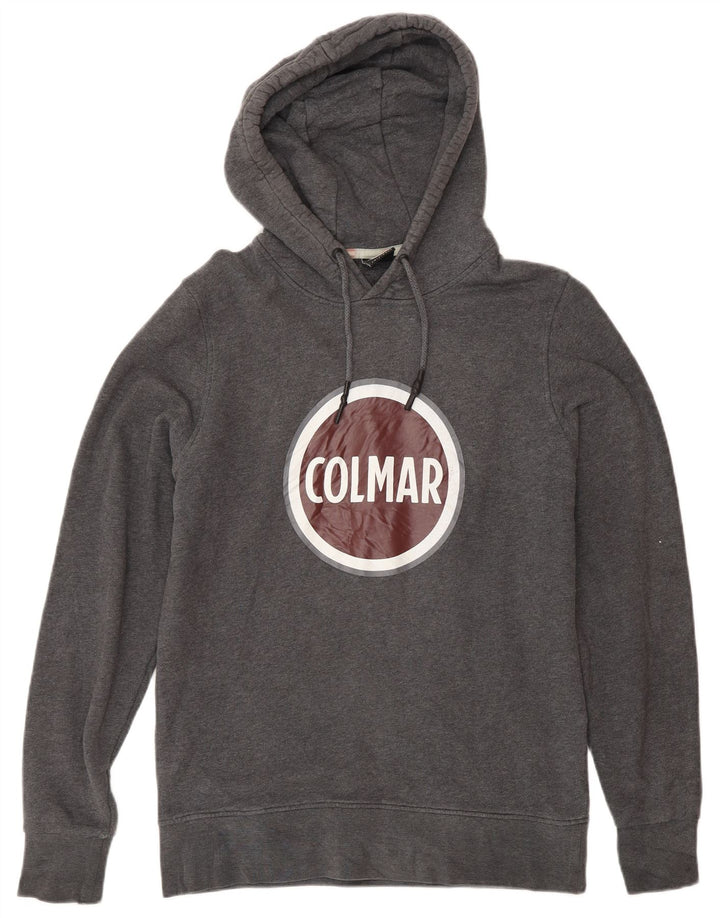 Colmar Herren-Kapuzenpullover mit Grafik, mittelgraue Baumwolle