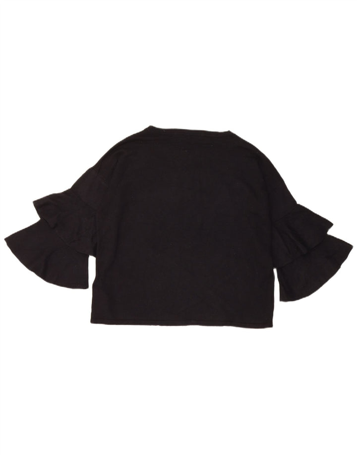 Marks & Spencer Damen-Oberteil in Übergröße, 3/4-Ärmel, UK-Größe 8, Größe S, schwarze Viskose