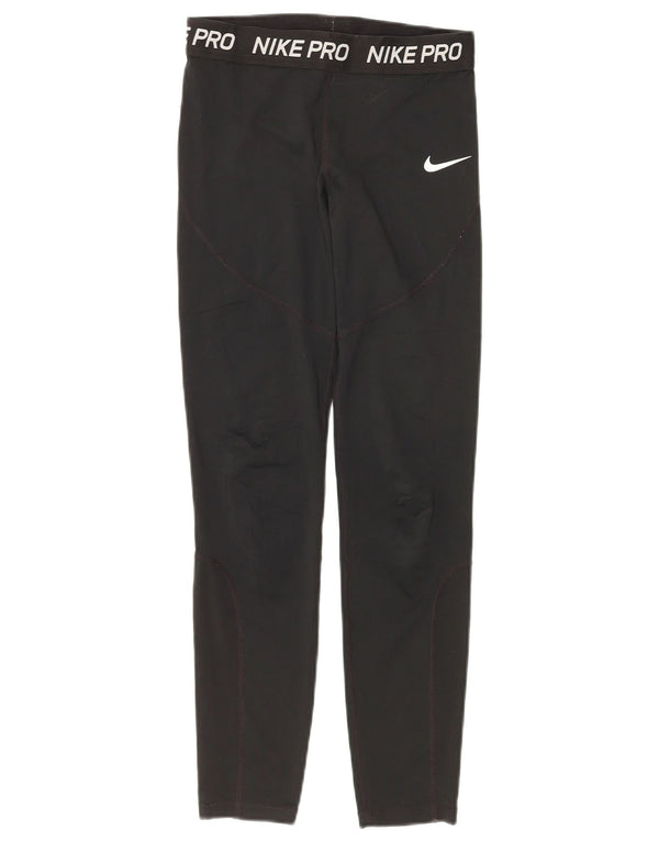 NIKE Dri-Fit-Grafik-Leggings für Mädchen, 12–13 Jahre, Größe L, Schwarz, Polyester