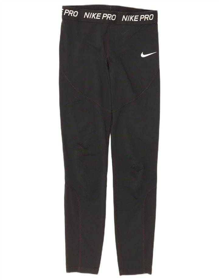NIKE Dri-Fit-Grafik-Leggings für Mädchen, 12–13 Jahre, Größe L, Schwarz, Polyester