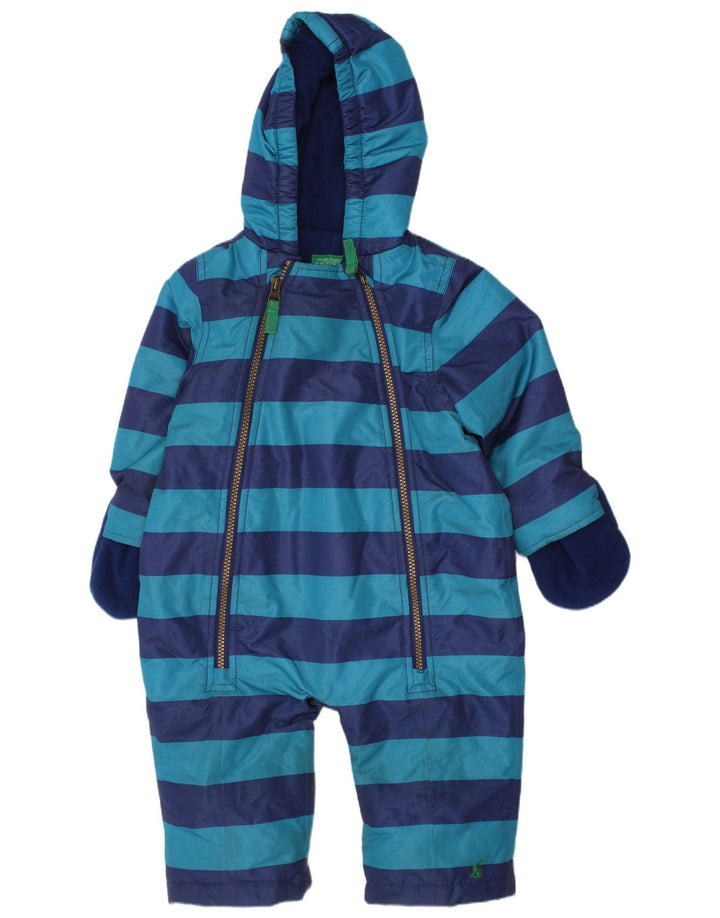 Joules Baby-Overall für Jungen, 9–12 Monate, blau gestreift, Polyester, Winter