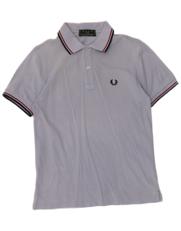 Fred Perry Herren-Poloshirt, kleine blaue Baumwolle