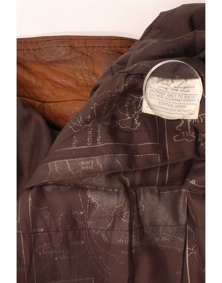 Vintage Herren Lederjacke UK 40 Large Braun