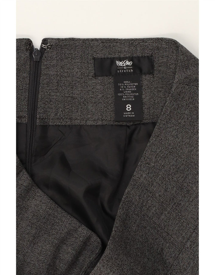 MOSSIMO Womens Pencil Skirt US 8 Medium W30 Grey Chevron Polyester Vintage Mossimo and Second-Hand Mossimo from Messina Hembry 