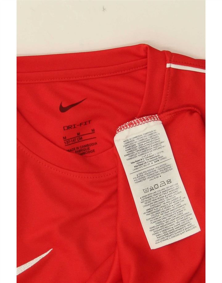 Nike Jungen Dri Fit T-Shirt Top 10–11 Jahre mittelrotes Polyester