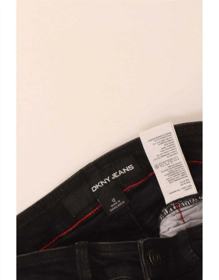 Dkny Damen Jeansshorts US 12 Large W30 Schwarze Baumwolle