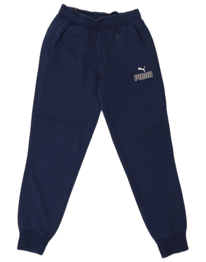 Puma Herren-Trainingshose mit Grafik, Größe S, Marineblau