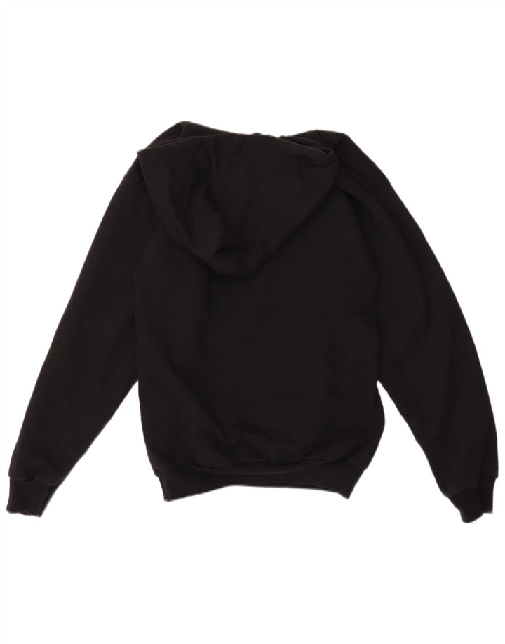 Champion Womens Graphic Hoodie Pullover UK 14 Mittelschwarzes Polyester