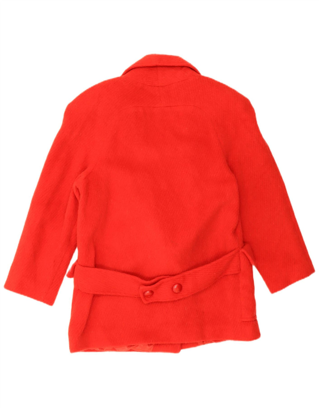 Vintage Damen 2-Knopf-Blazerjacke IT 42 Mittelrote Wolle