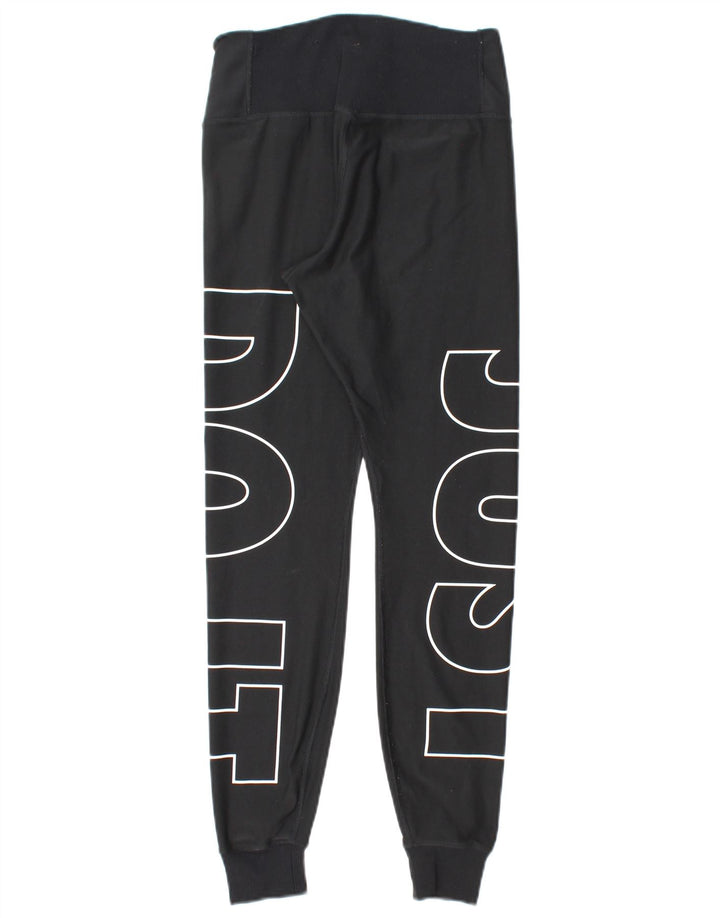 NIKE Womens Dri Fit Graphic Leggings UK 8 Small  Black Polyester