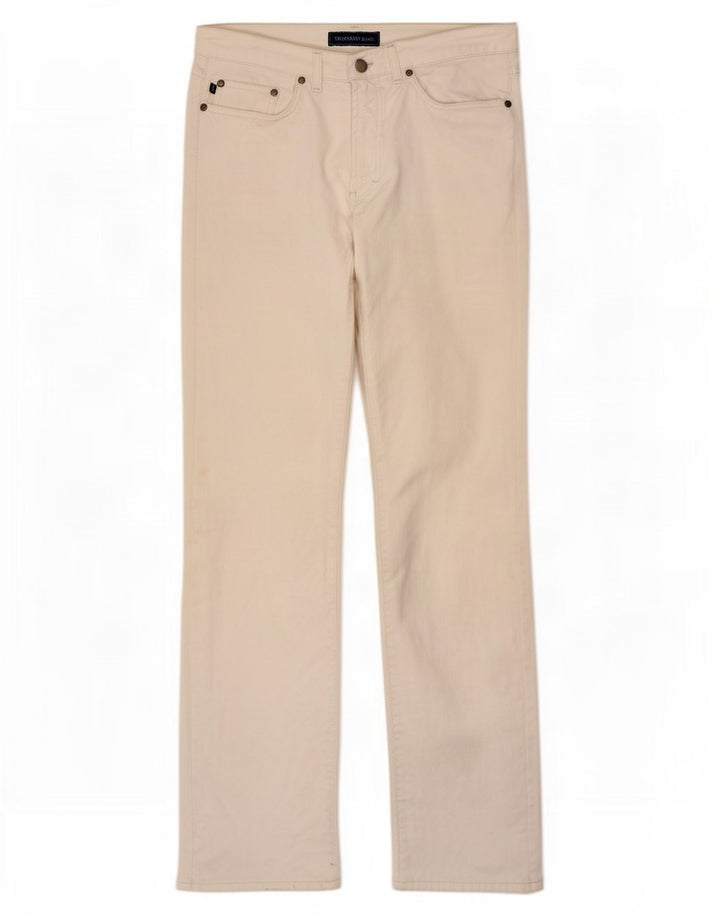 Trussardi Herren Straight Jeans W33 L33 Weiße Baumwolle