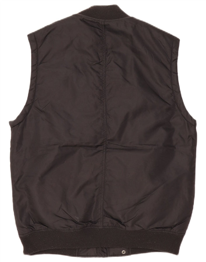 Zara Herren Utility Gilet UK 36 Small Schwarz Nylon