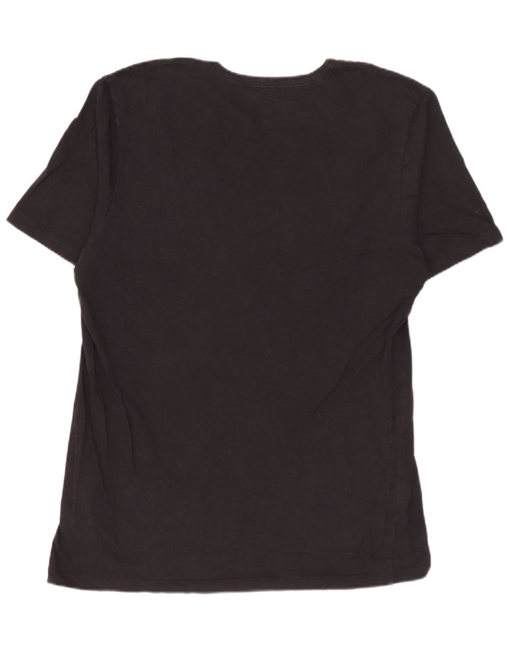 HUGO BOSS Herren T-Shirt Top Medium Schwarz Baumwolle