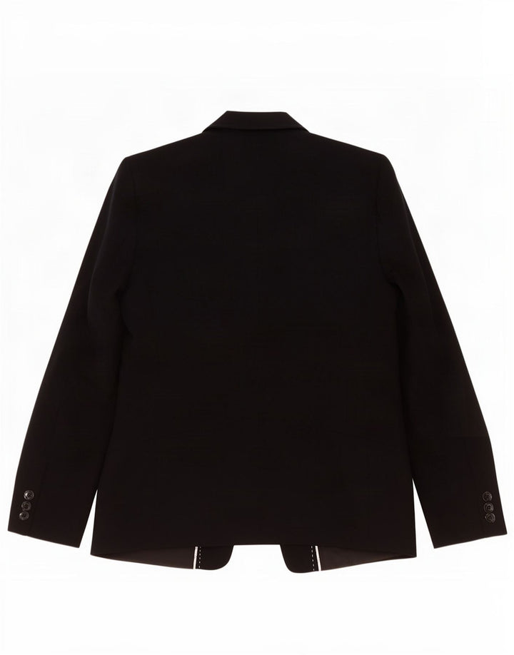 Marks & Spencer Damen-Blazerjacke mit 1 Knopf, UK 14, Mittelschwarz, Polyester