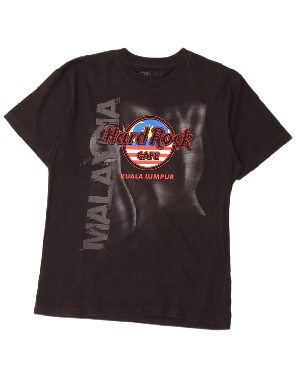 Hard Rock Cafe Herren Kuala Lumpur Graphic T-Shirt Top Large Schwarz Baumwolle