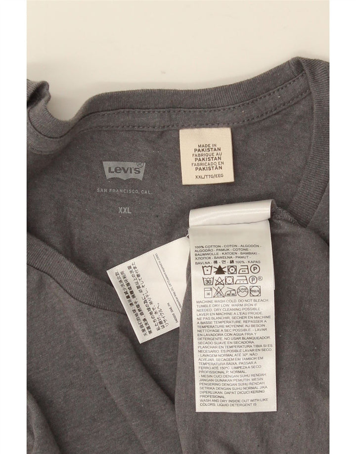 LEVI'S Herren T-Shirt Top 2XL Grau Baumwolle