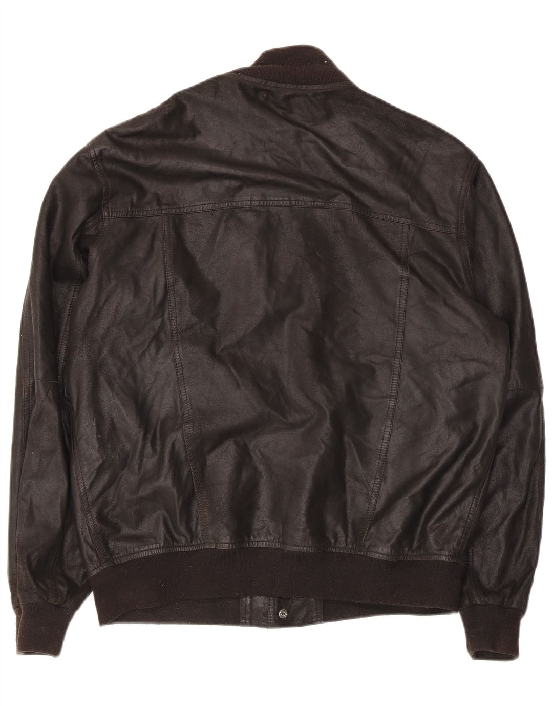 Luca D'altieri Herren Bomber-Lederjacke UK 38 Mittelbraunes Leder