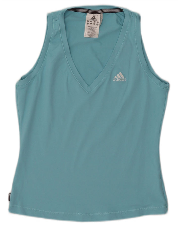 ADIDAS Damen Clima 365 Weste Top UK 14 Mittelblaues Nylon