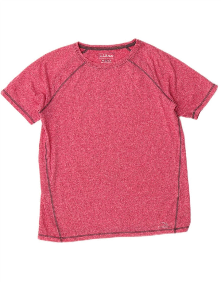 L.L.BEAN Girls T-Shirt Top 10-11 Years Medium  Pink