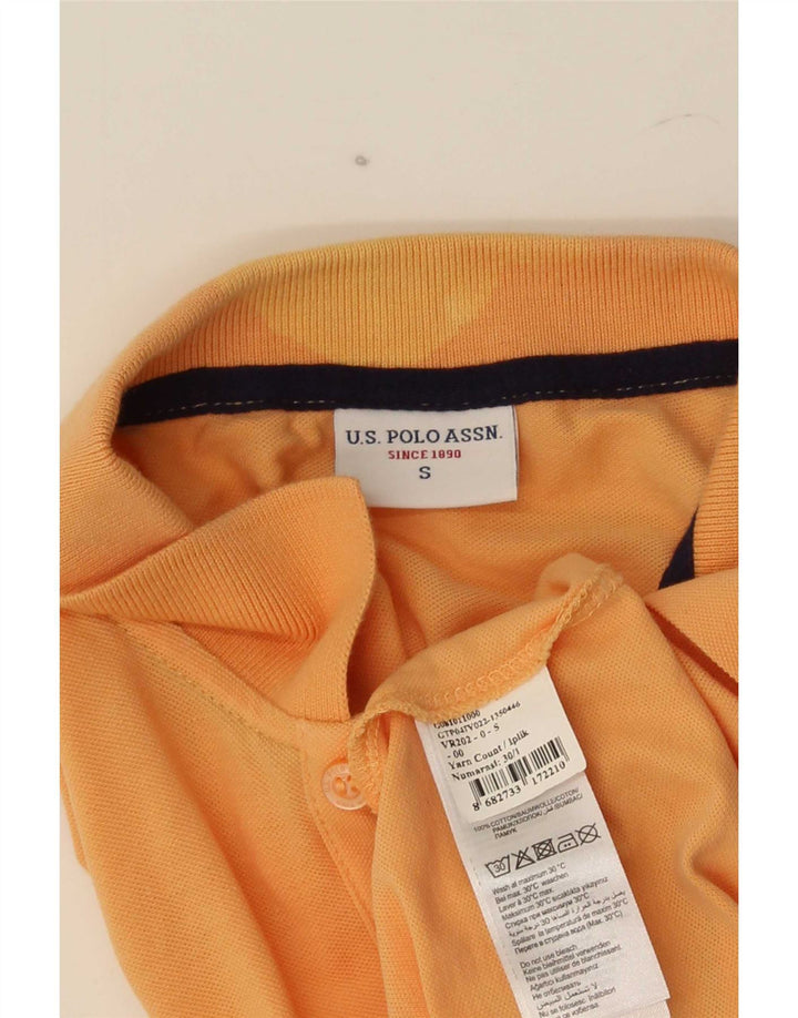 US Polo Assn Herren-Poloshirt, Größe S, Orange, Baumwolle