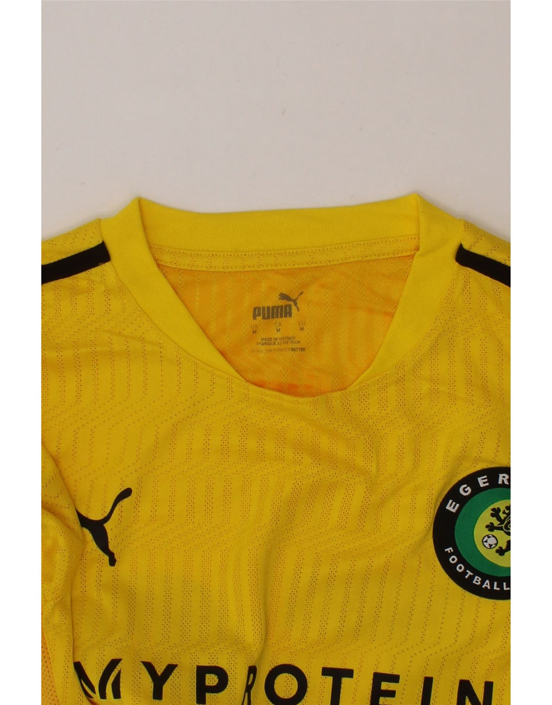 PUMA Mens Graphic T-Shirt Top Medium Yellow Polyester Vintage Puma and Second-Hand Puma from Messina Hembry 