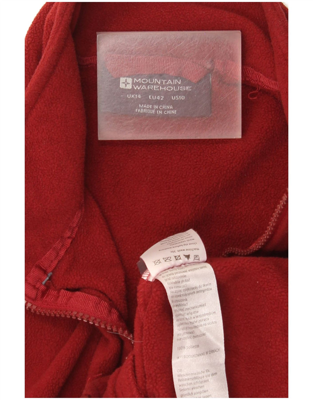 Mountain Warehouse Fleecejacke für Damen, UK 14, Größe L, Burgunderrot, Polyester