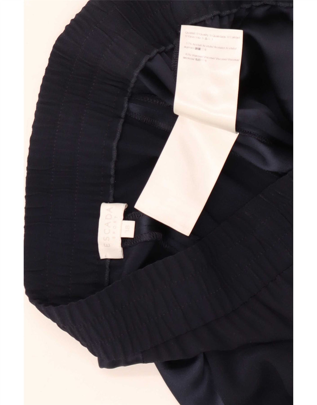 Escada Freizeithose für Damen, EU 38, M, W32, L29, Marineblau, Farbblock
