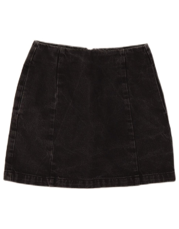 Topshop Damen Jeansrock UK 6 XS W25 Graue Baumwolle