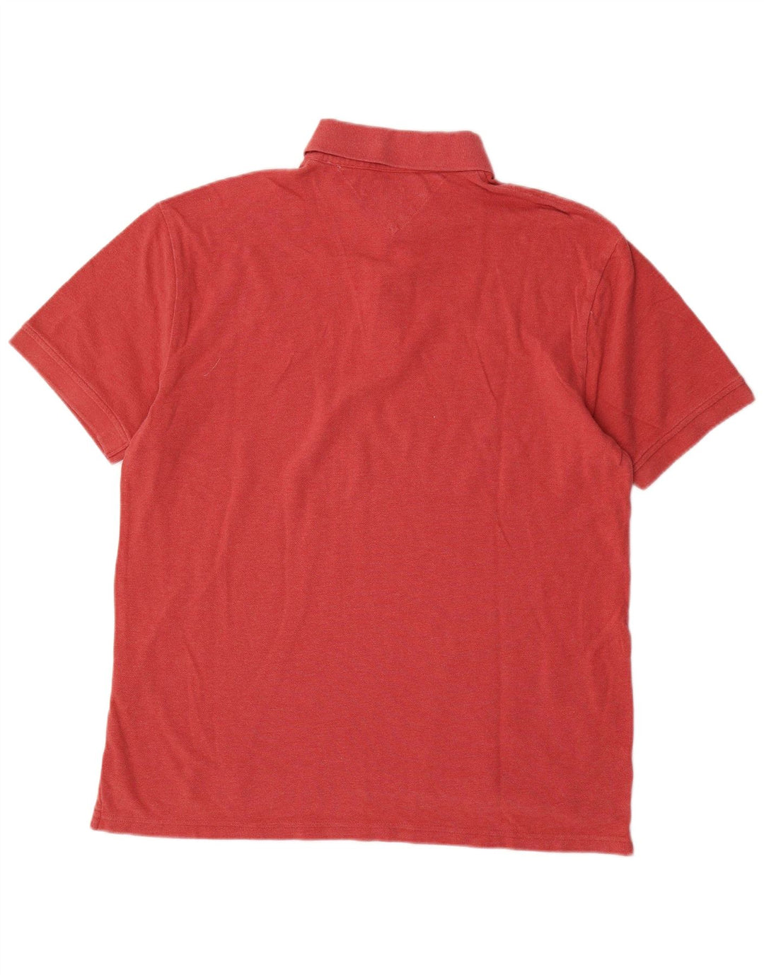 Tommy Hilfiger Herren-Poloshirt, große rote Baumwolle