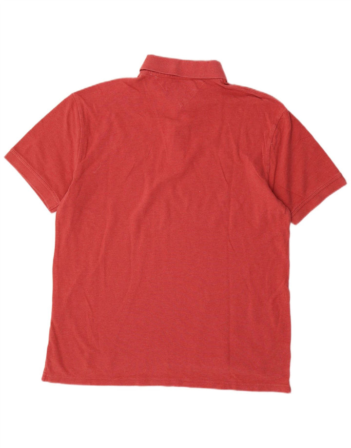 Tommy Hilfiger Herren-Poloshirt, große rote Baumwolle