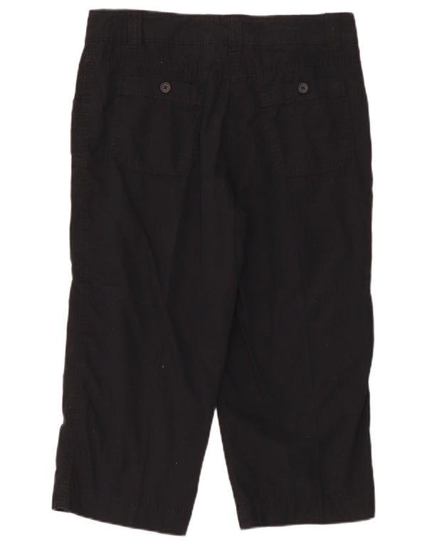 Marks & Spencer Damen gerade Caprihose UK 12 Medium W32 L20 Schwarz