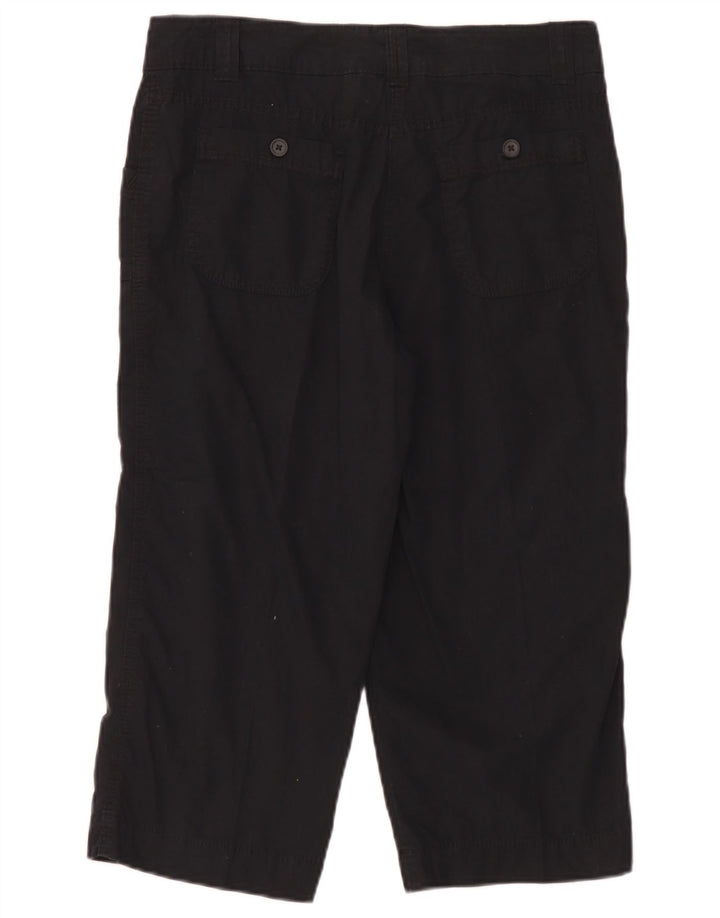 Marks & Spencer Damen gerade Caprihose UK 12 Medium W32 L20 Schwarz