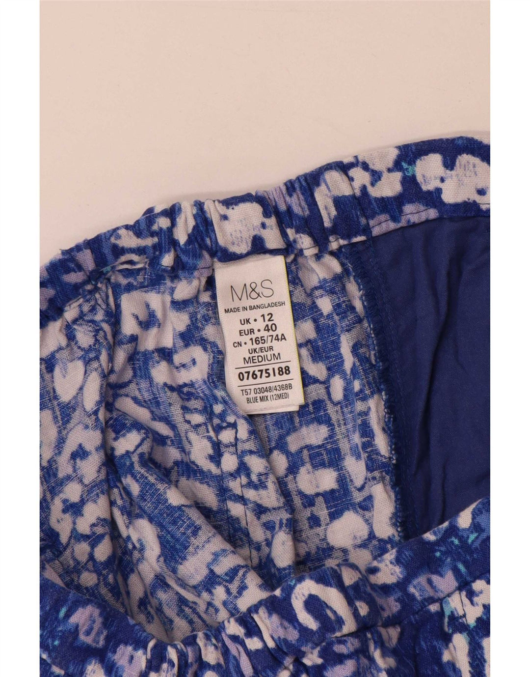 Marks & Spencer Damen Chinohose UK 12 M W30 L31 Blau