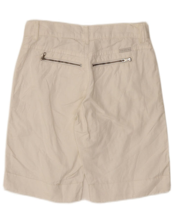 Calvin Klein Damen Freizeitshorts W24 XS Weiße Baumwolle