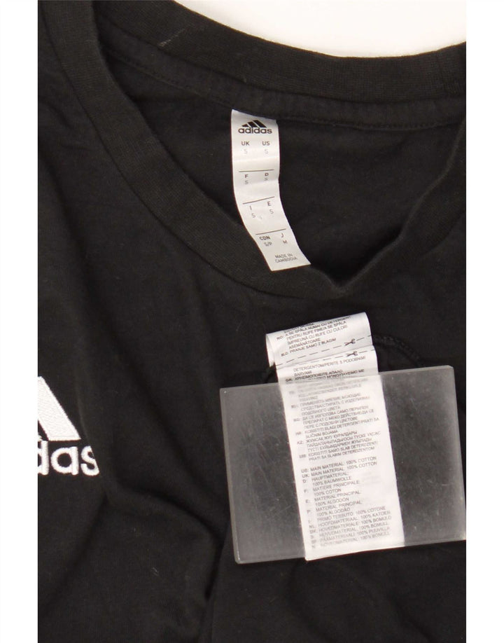 Adidas Herren T-Shirt Top Small Schwarz Baumwolle