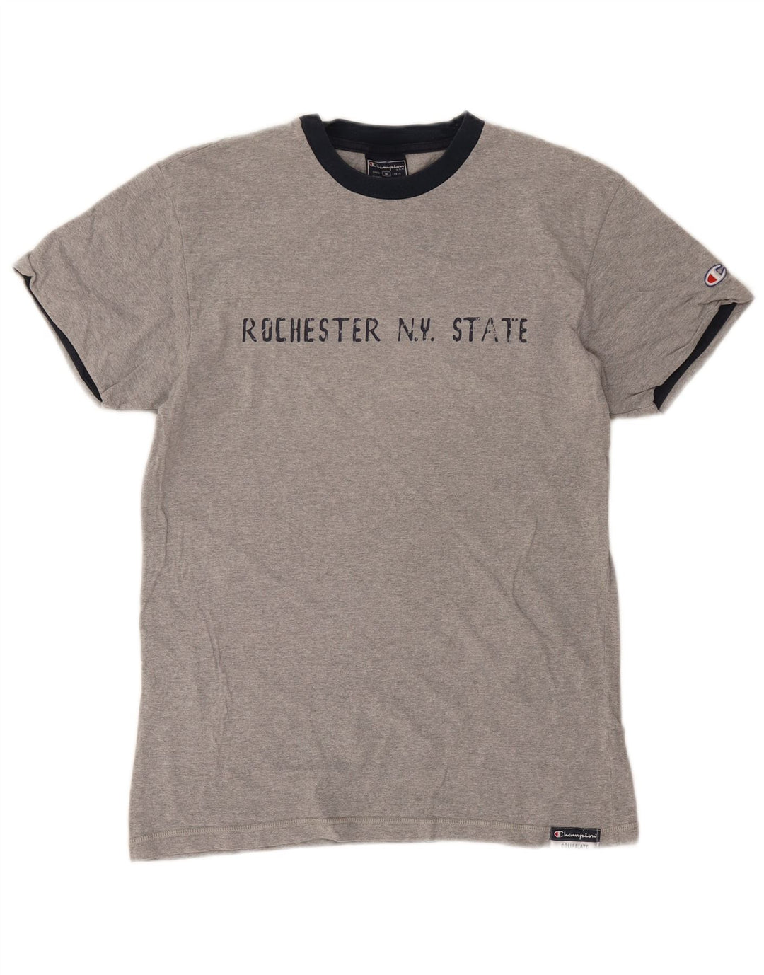 Champion Herren-T-Shirt mit Grafik, mittelgraue Baumwolle