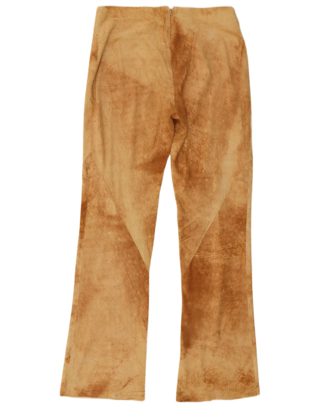 Vintage Damen Bootcut Hose IT 40 Small W30 L31 Braun Batik