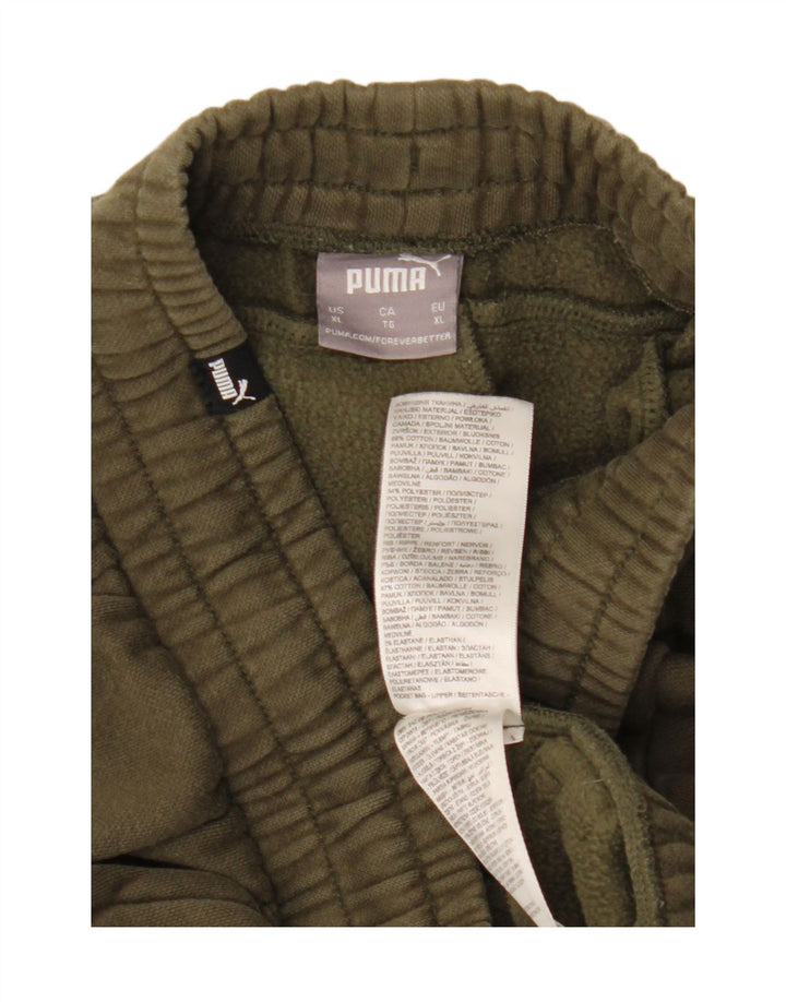 PUMA Herren-Trainingshose, Jogginghose, XL, grüne Baumwolle