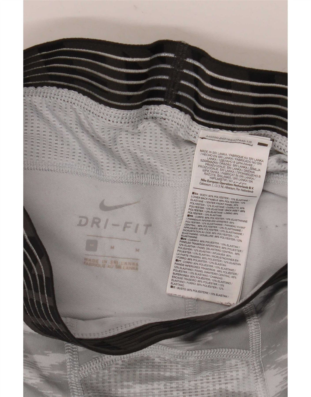 Nike Herren Dri Fit Leggings Mittelgraues Camouflage-Polyester