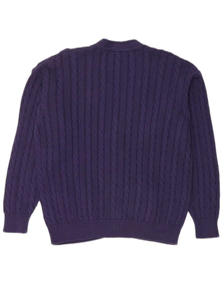 Sevres Herren-Strickjacke, IT 50, mittelmarineblaue Baumwolle