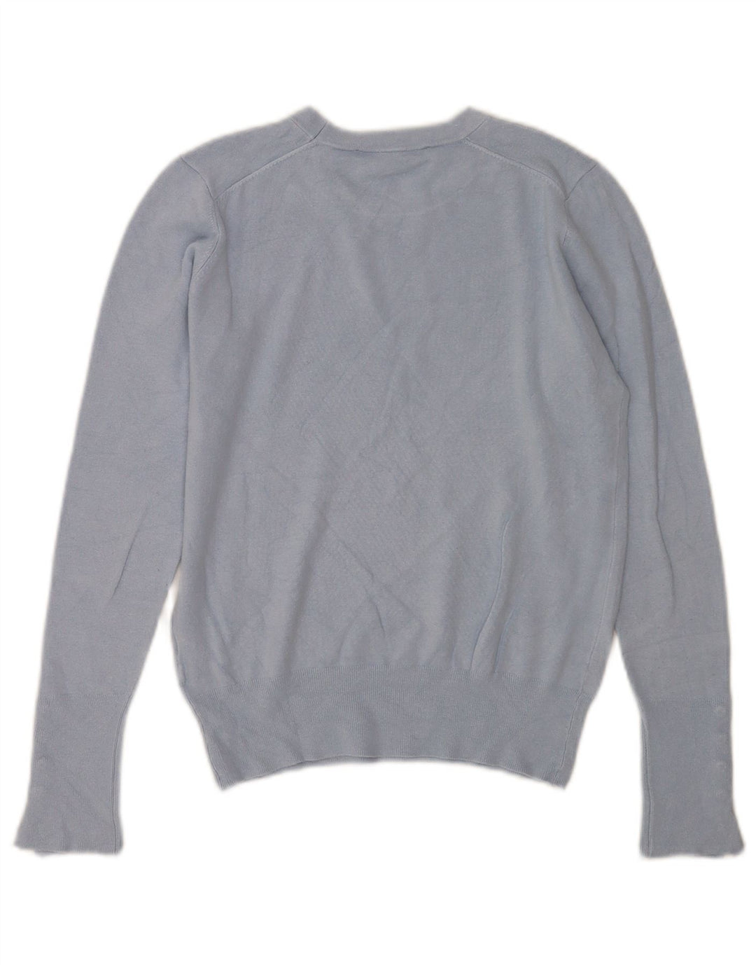 Zara Damen-Pullover mit Rundhalsausschnitt, UK 12, mittelblaue Viskose