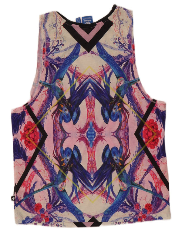 Adidas Damen Passaredo Graphic Vest Top UK 8 Small Mehrfarbig Tropical