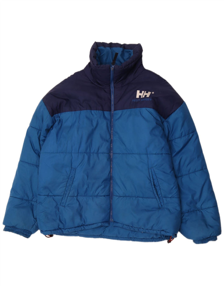 Helly Hansen Herren Wattierte Jacke UK 42 XL Blaues Colourblock-Nylon